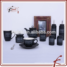 Black Color Ceramic Tableware Set
